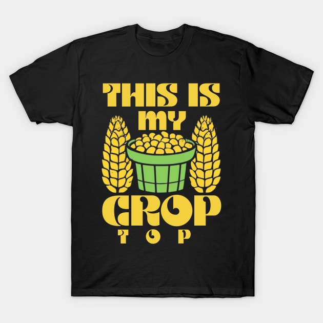 This Is My Crop Top Funny Farming Retro T-Shirt by click2print